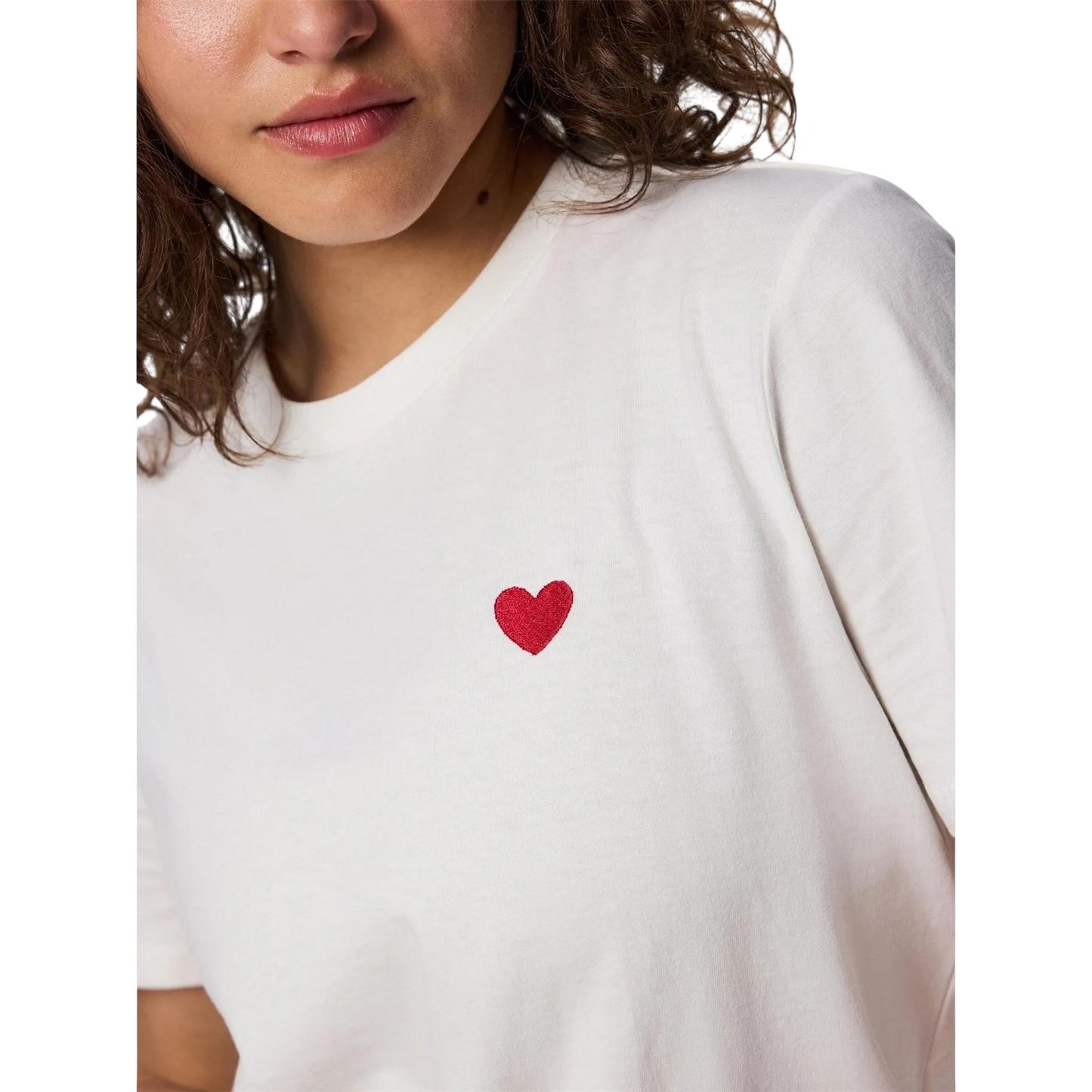 Cloud Dancer - Side - Pieces Womens-Ladies Mila Heart Short-Sleeved T-Shirt