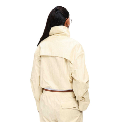 Ecru - Pack Shot - Couture Club Womens-Ladies Funnel Neck Soft Shell Jacket