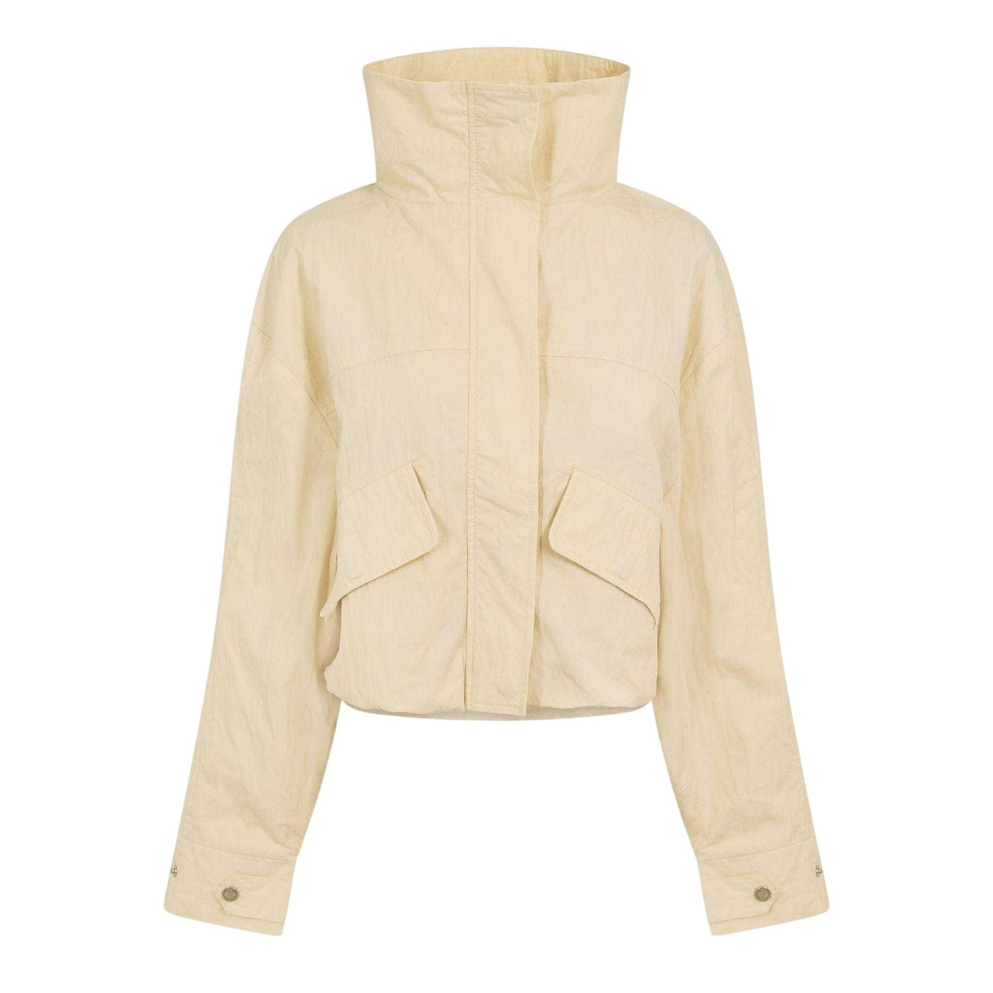 Ecru - Front - Couture Club Womens-Ladies Funnel Neck Soft Shell Jacket