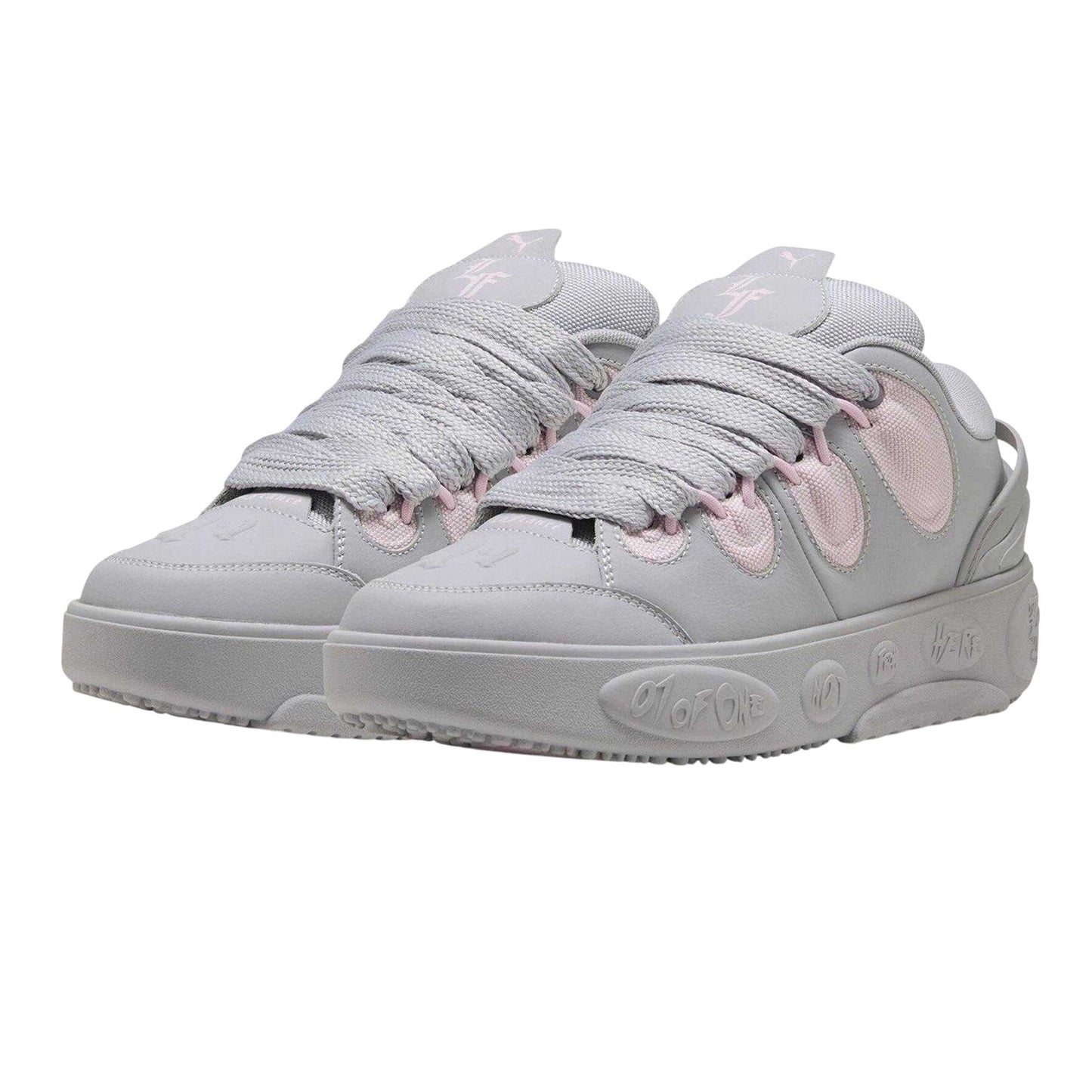 Silver - Pack Shot - Puma Unisex Adult Embossed Trainers
