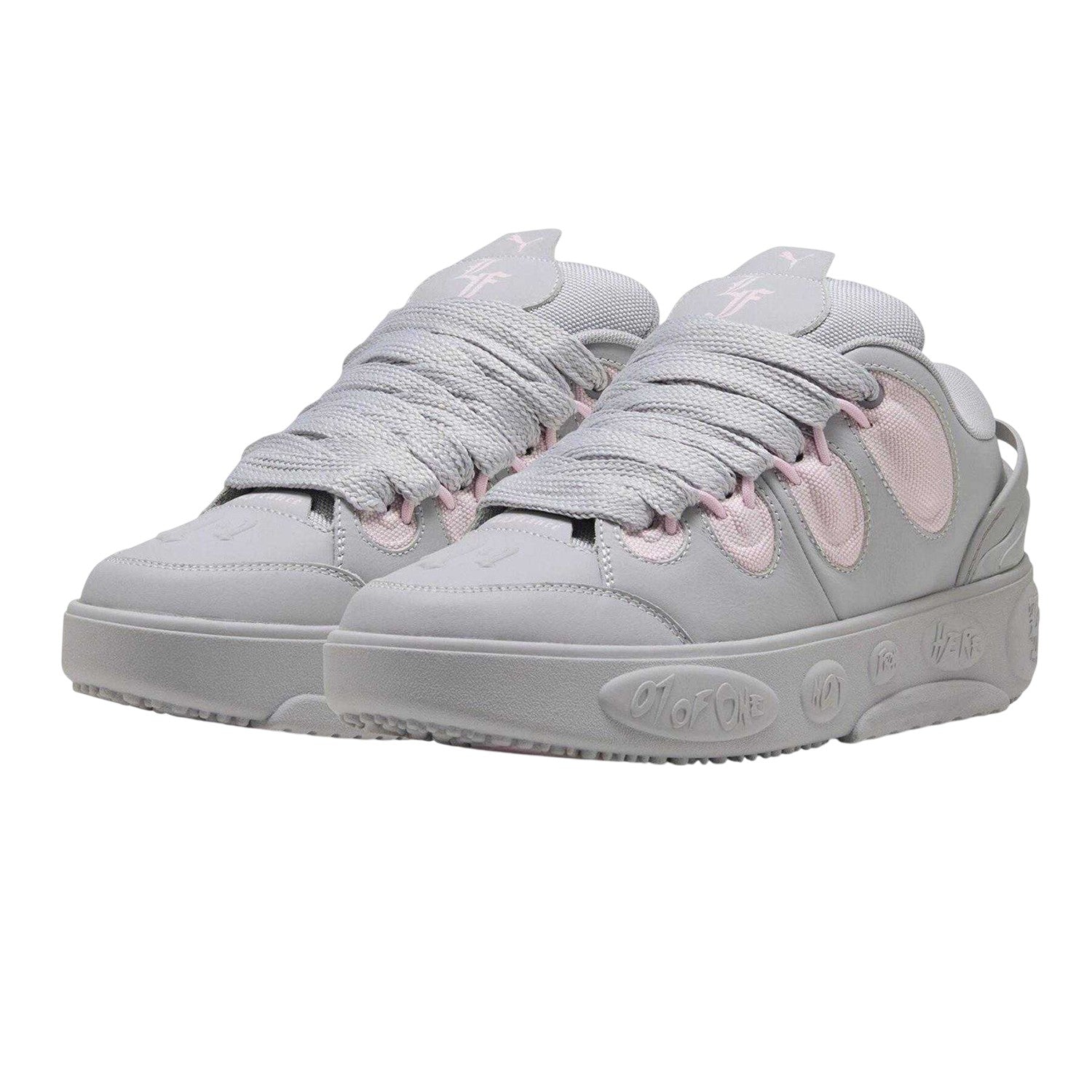 Silver - Pack Shot - Puma Unisex Adult Embossed Trainers
