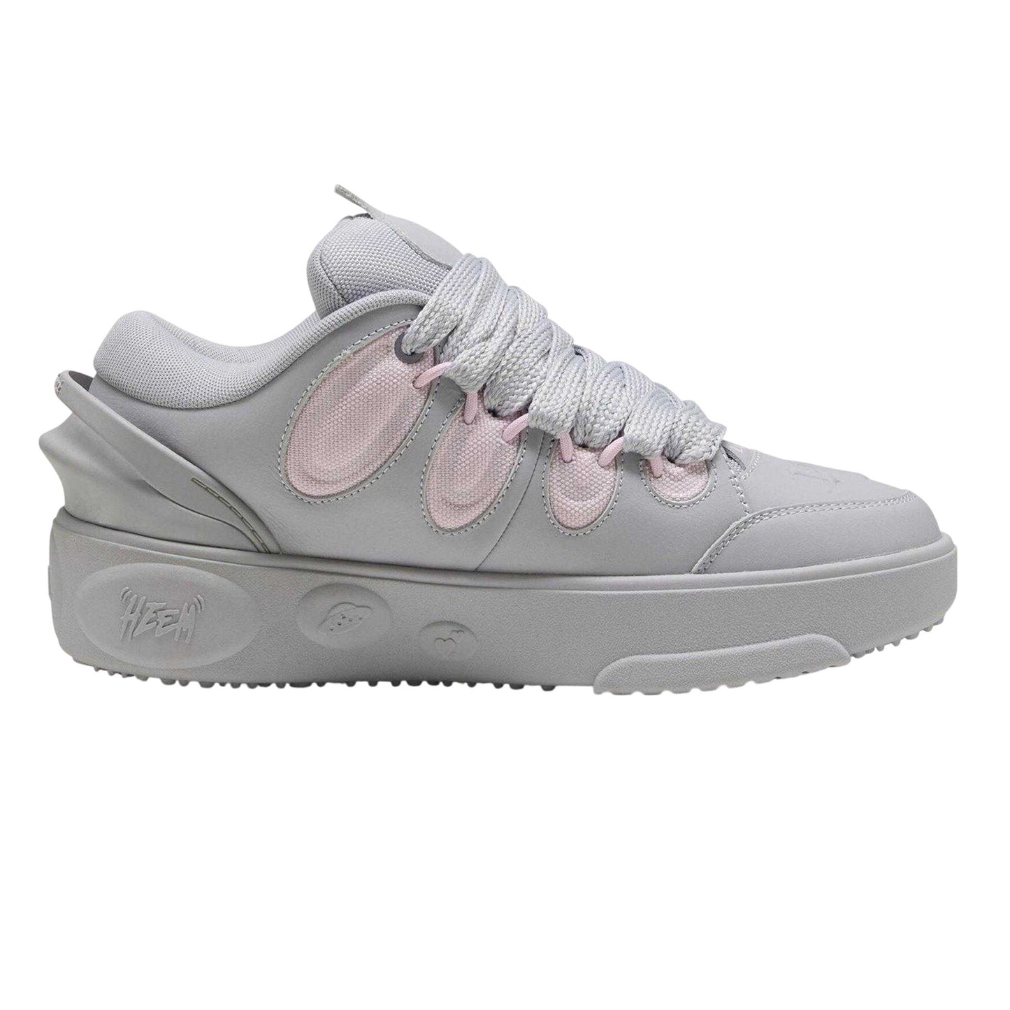 Silver - Front - Puma Unisex Adult Embossed Trainers