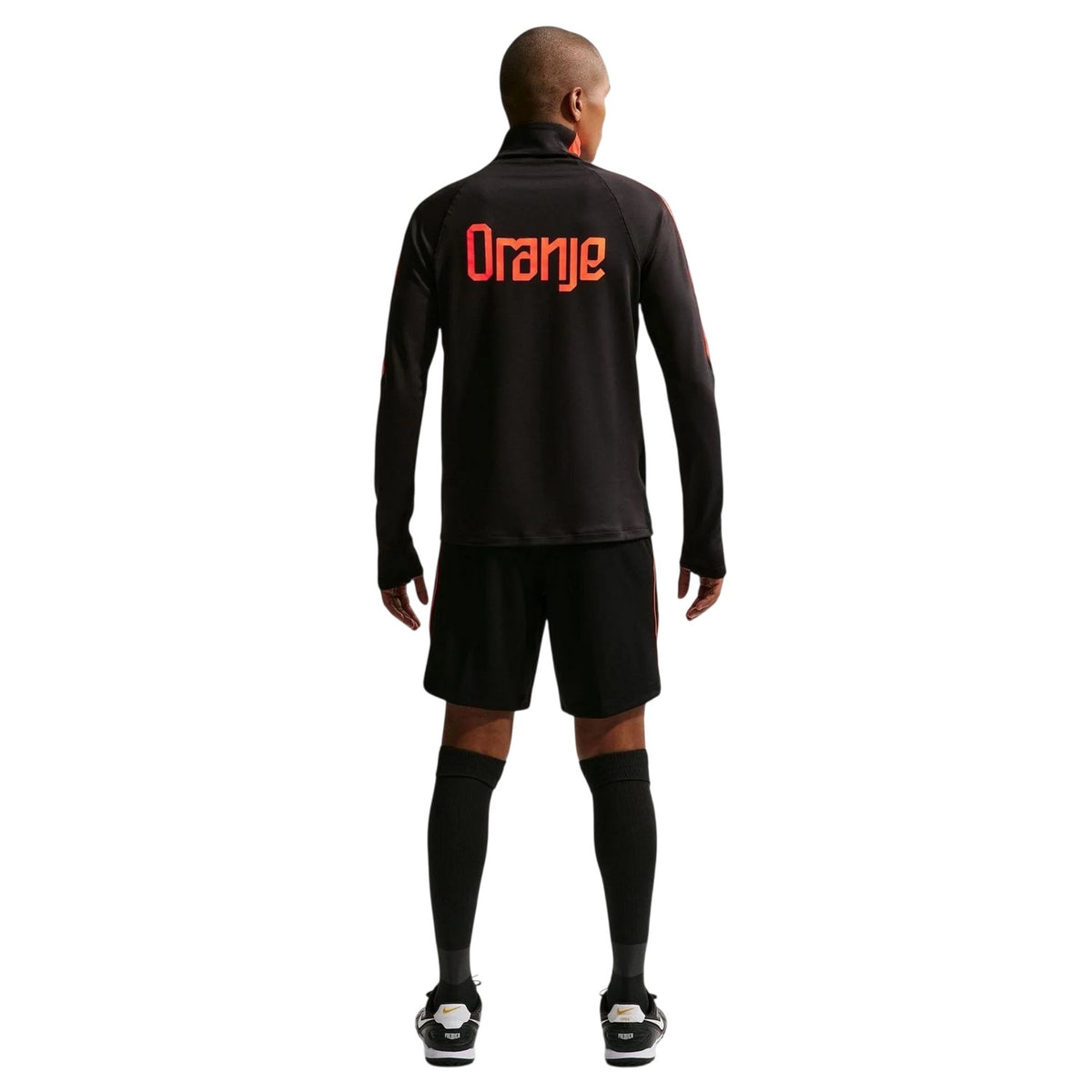 Black-Red - Back - Nike Mens Netherlands FC Drill Top
