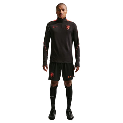 Black-Red - Front - Nike Mens Netherlands FC Drill Top