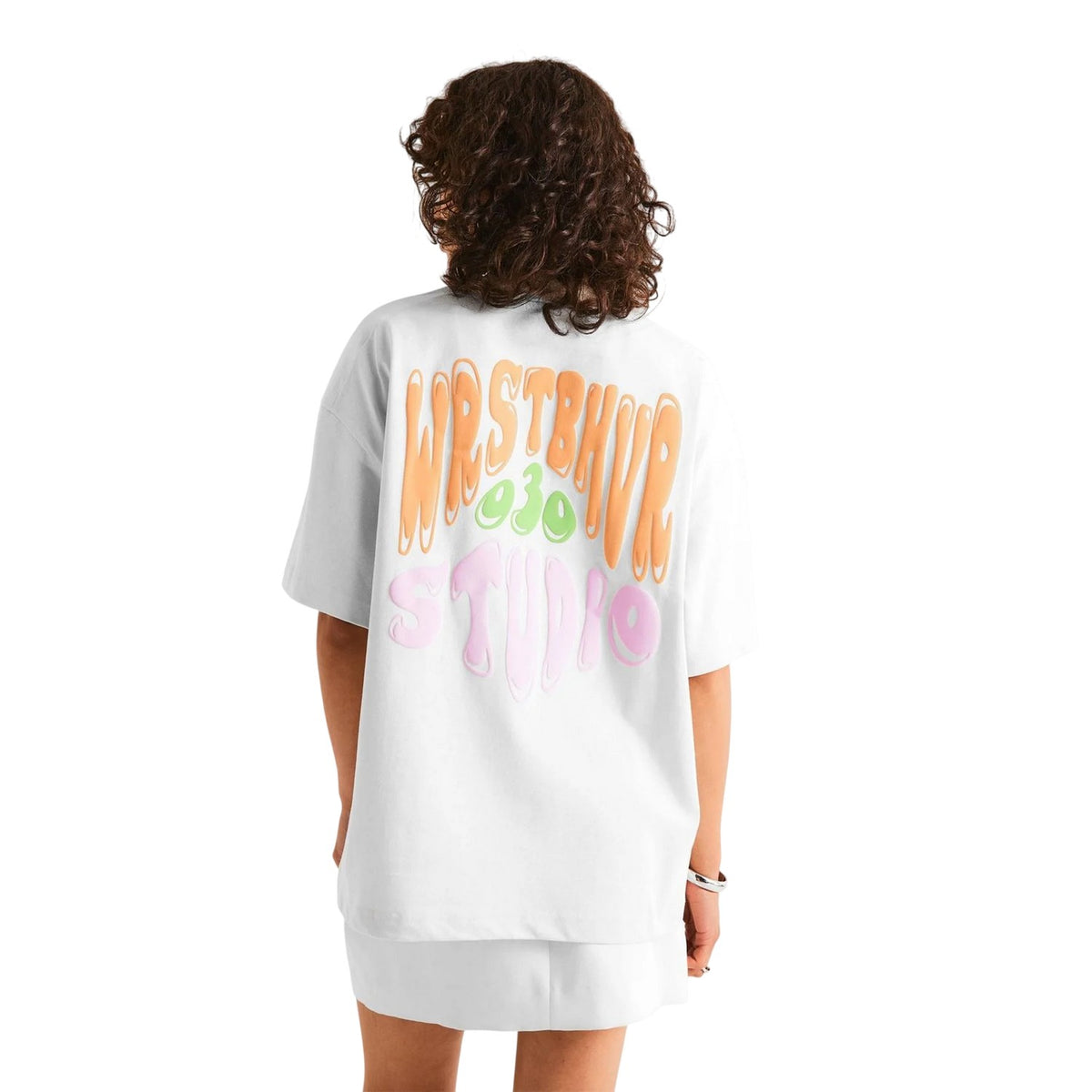 Gardenia - Pack Shot - WRSTBHVR Womens-Ladies Flynn V2 Graphic Print T-Shirt