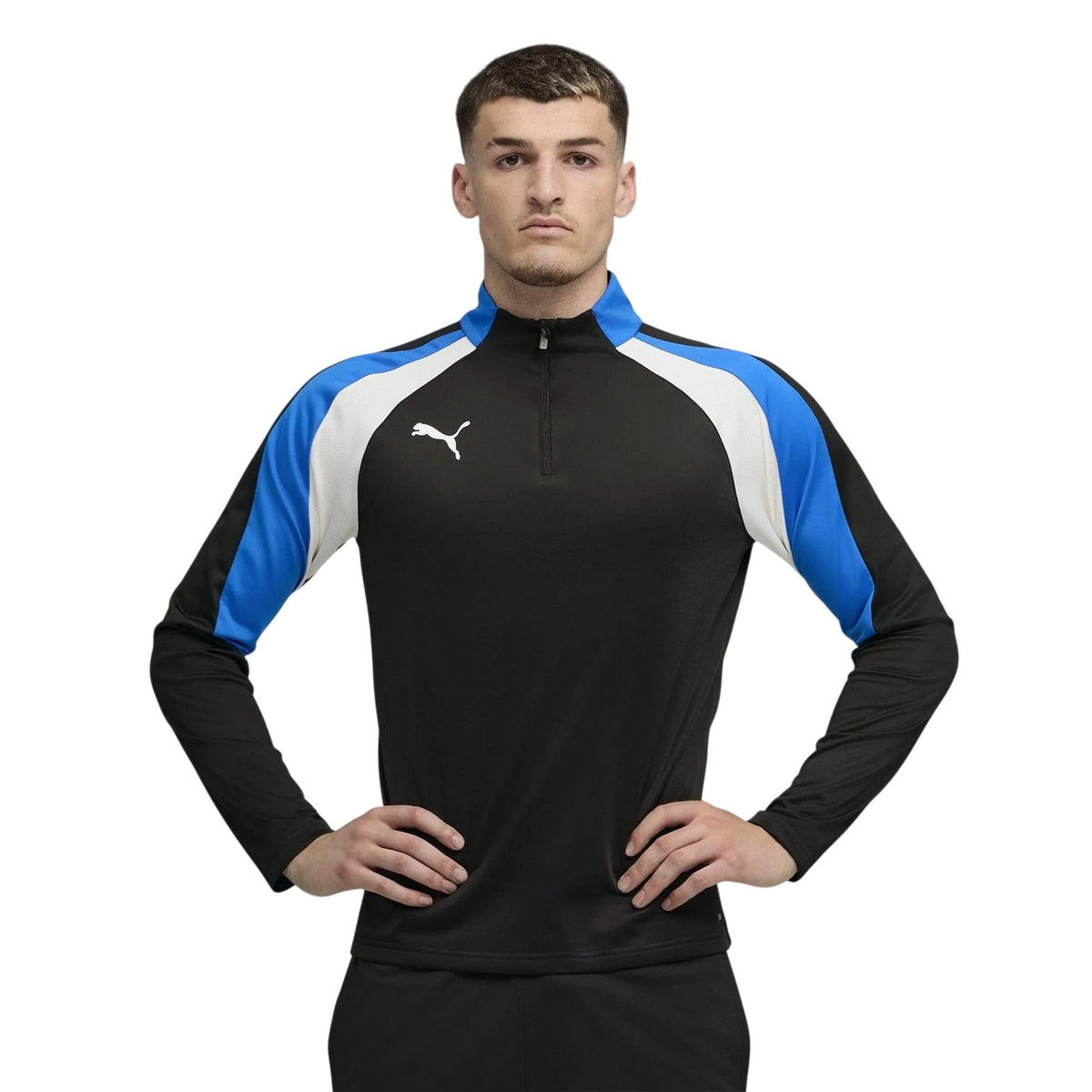 Black - Pack Shot - Puma Mens Individualliga Quarter Zip Drill Top