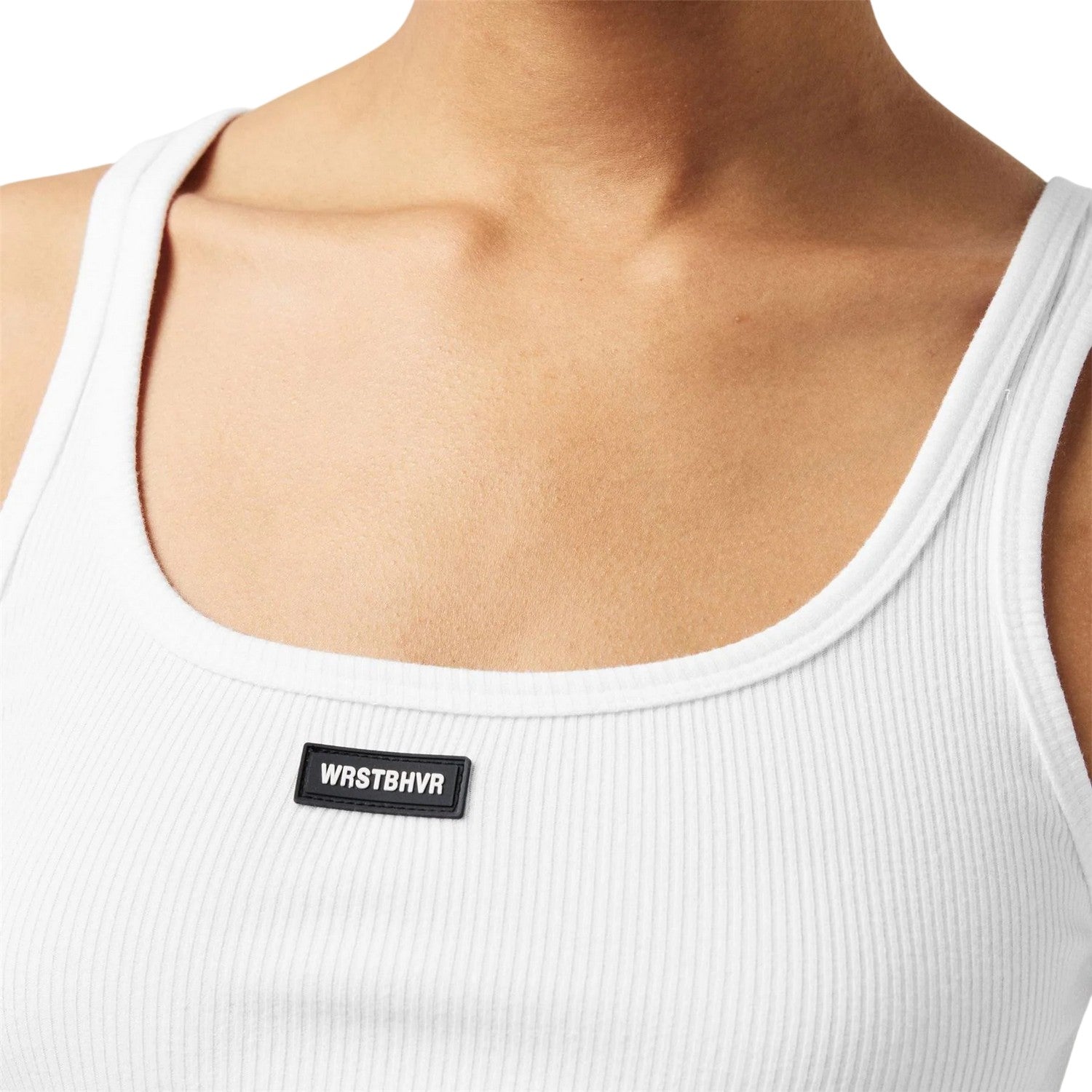 White - Side - WRSTBHVR Womens-Ladies Worst B Jetty Strappy Crop Top