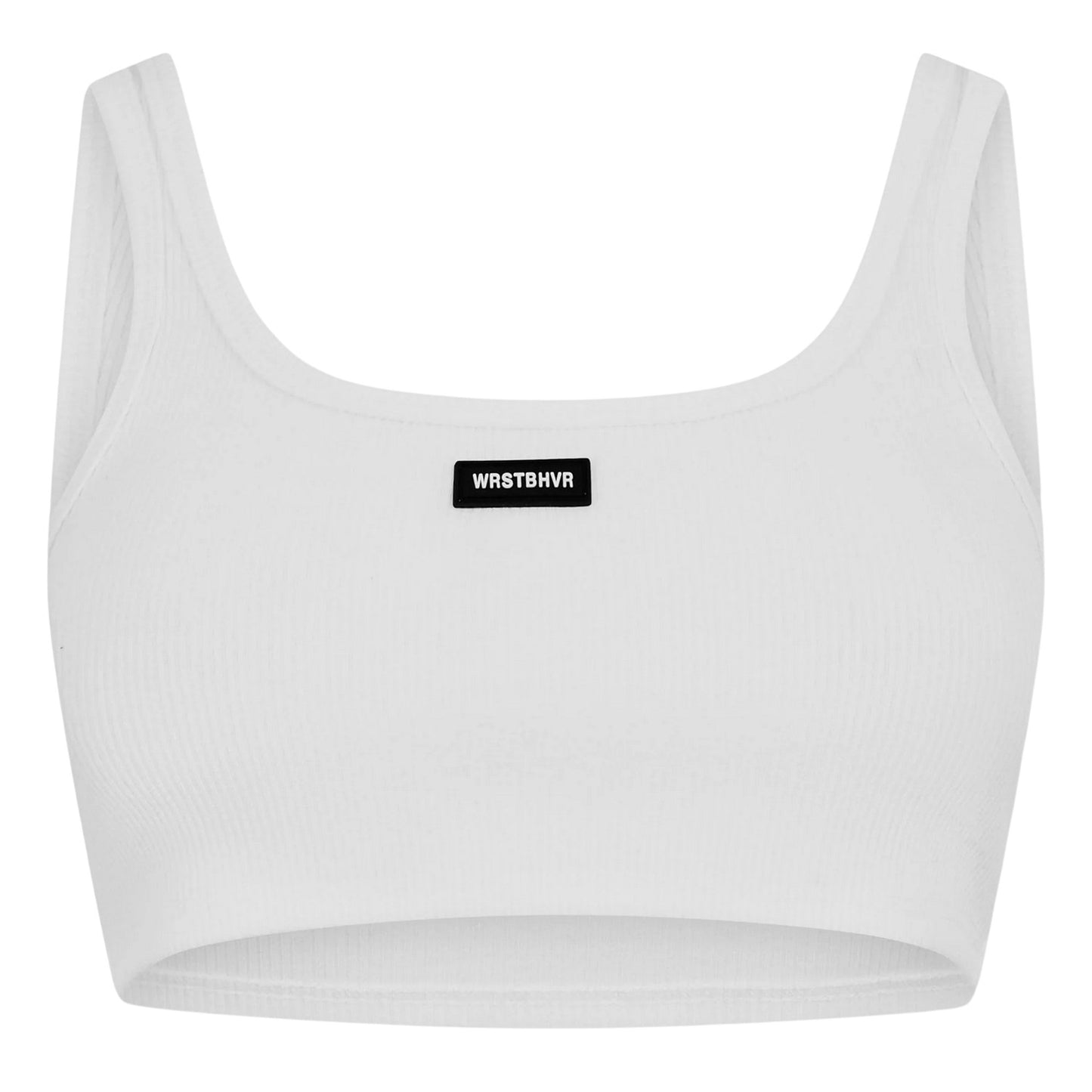 White - Front - WRSTBHVR Womens-Ladies Worst B Jetty Strappy Crop Top