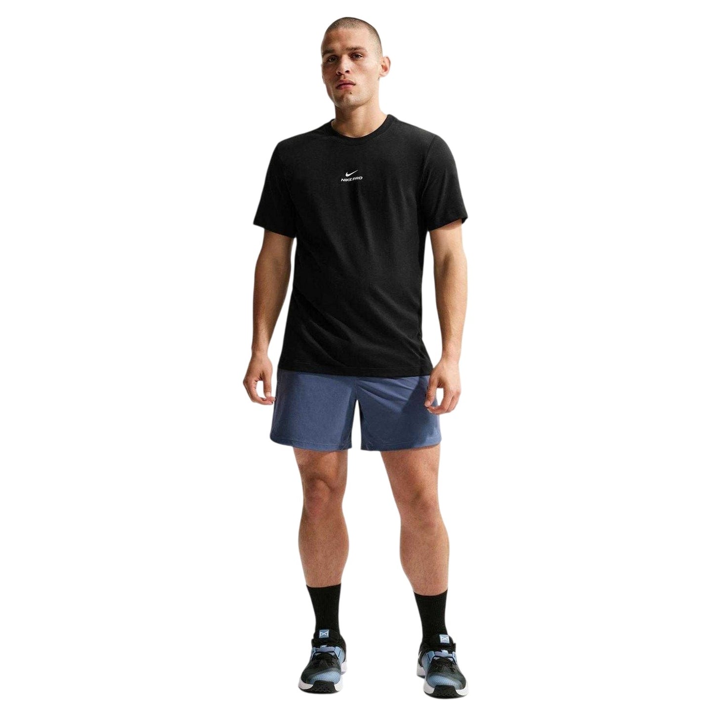 Black-White - Front - Nike Mens Performance Athletic T-Shirt
