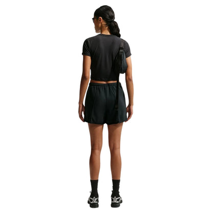 Black - Back - Nike Womens-Ladies Chill Knitted Crop T-Shirt