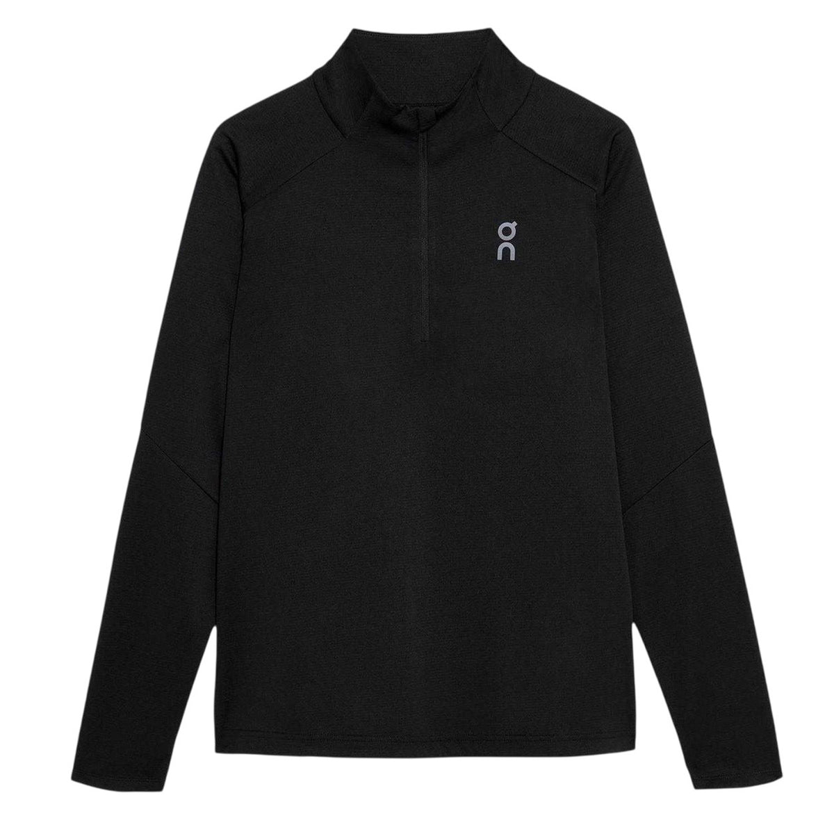 Black - Front - On Unisex Adult Climate Zip Neck Tailored Long-Sleeved Track Top