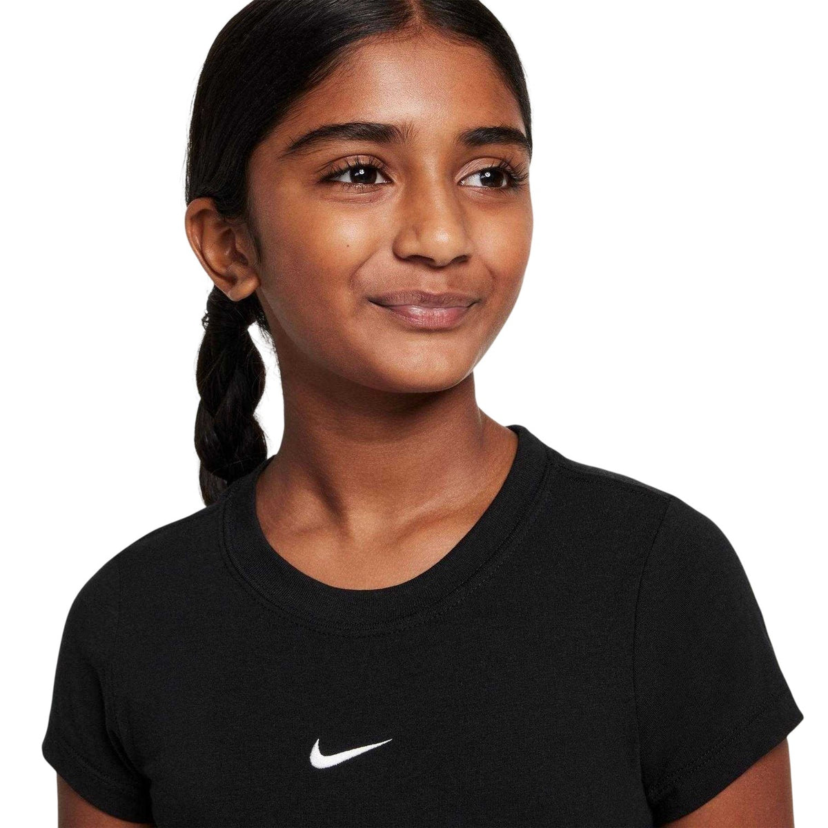 Black - Lifestyle - Nike Girls Cropped T-Shirt