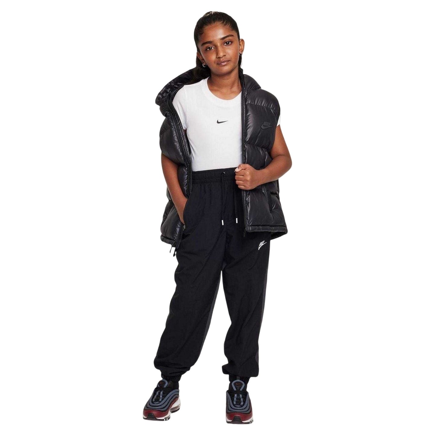 White - Lifestyle - Nike Girls Cropped T-Shirt