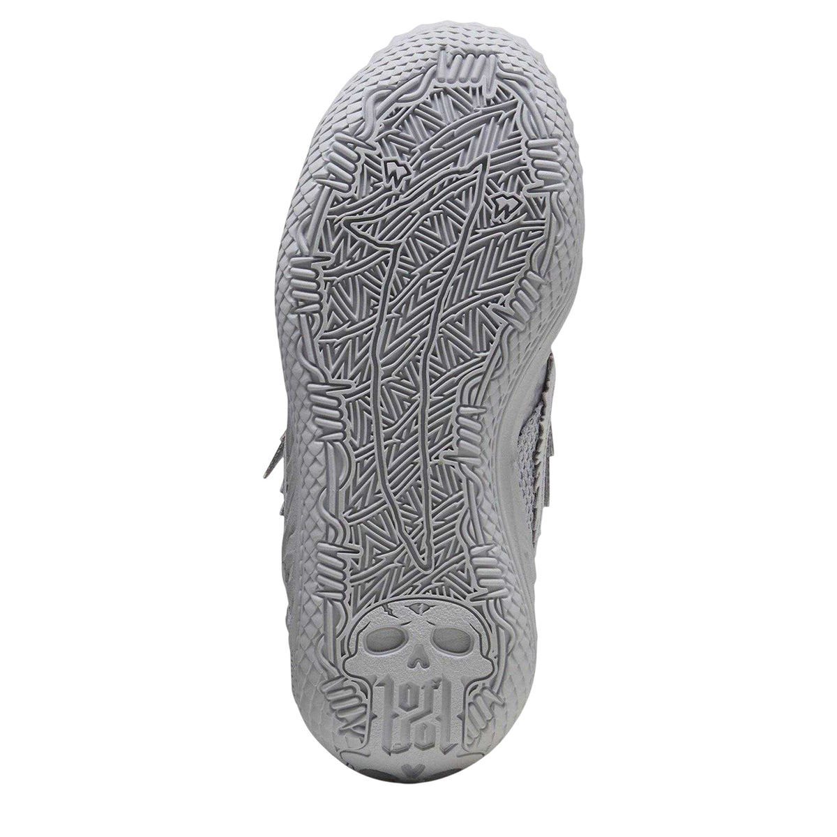Silver-Vibrant Yellow - Back - Puma Childrens-Kids Metallic Basketball Shoes