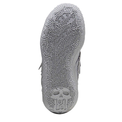 Silver-Vibrant Yellow - Back - Puma Childrens-Kids Metallic Basketball Shoes