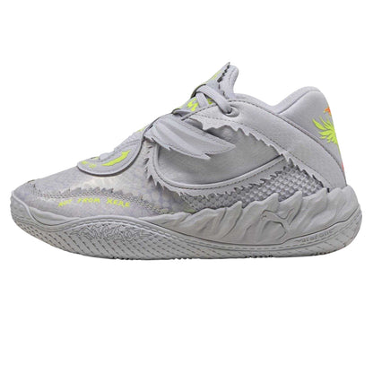 Silver-Vibrant Yellow - Lifestyle - Puma Childrens-Kids Metallic Basketball Shoes
