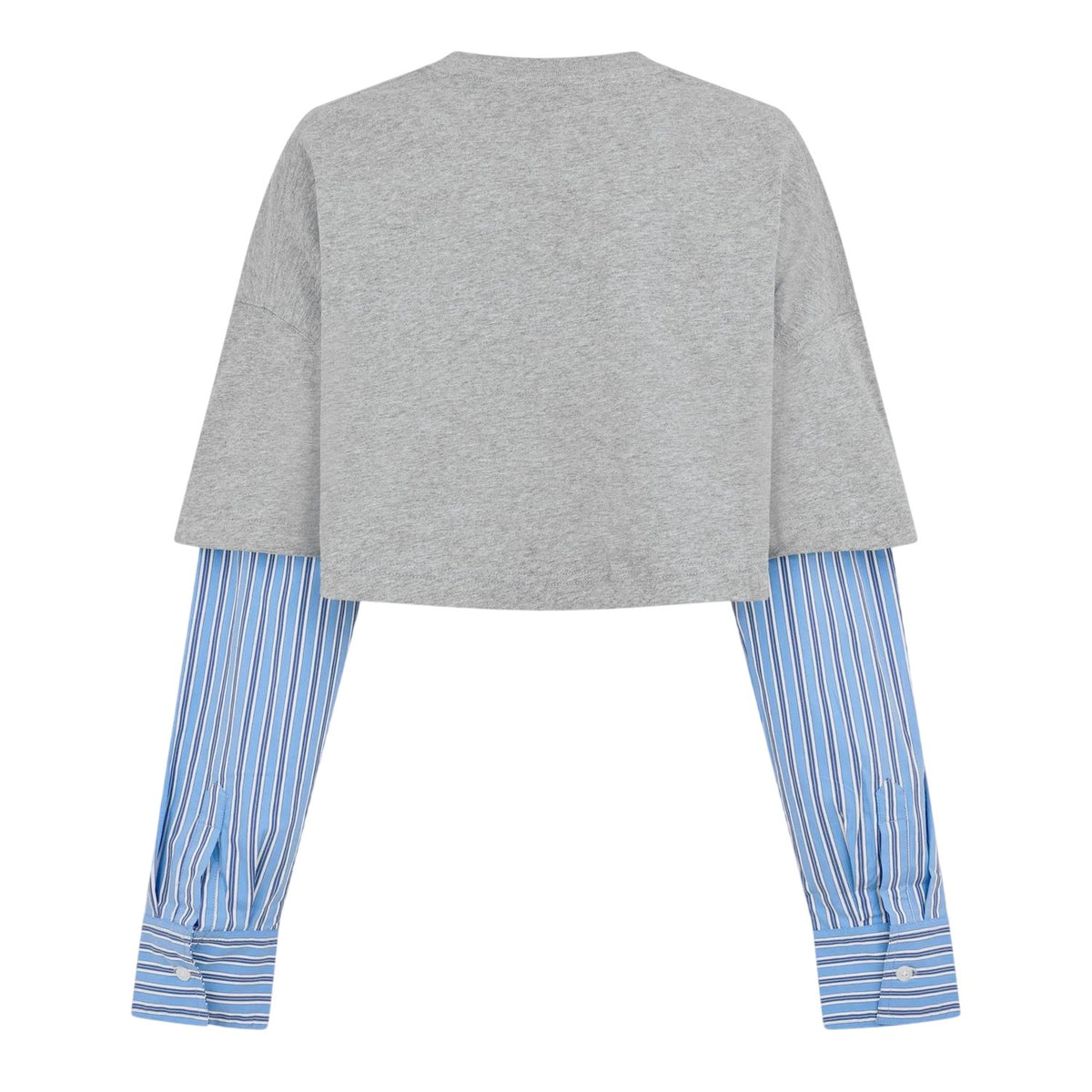 Grey - Back - WRSTBHVR Womens-Ladies Worst B Teela Layered Crop Top