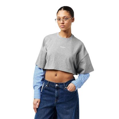 Grey - Lifestyle - WRSTBHVR Womens-Ladies Worst B Teela Layered Crop Top