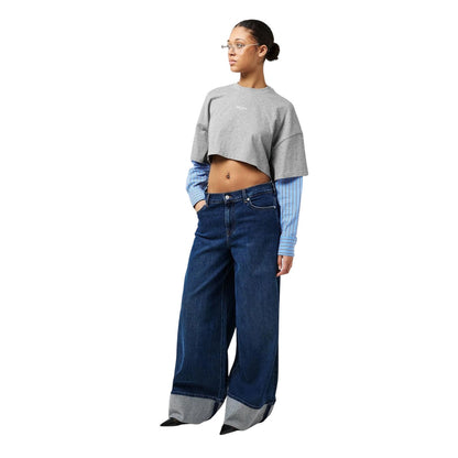 Grey - Close up - WRSTBHVR Womens-Ladies Worst B Teela Layered Crop Top