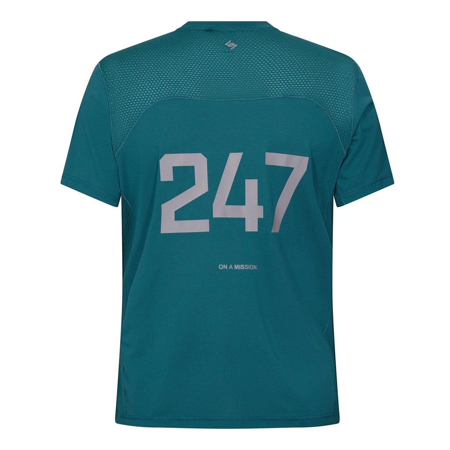 Teal - Back - Represent Mens 247 Performance Short-Sleeved Gym Top