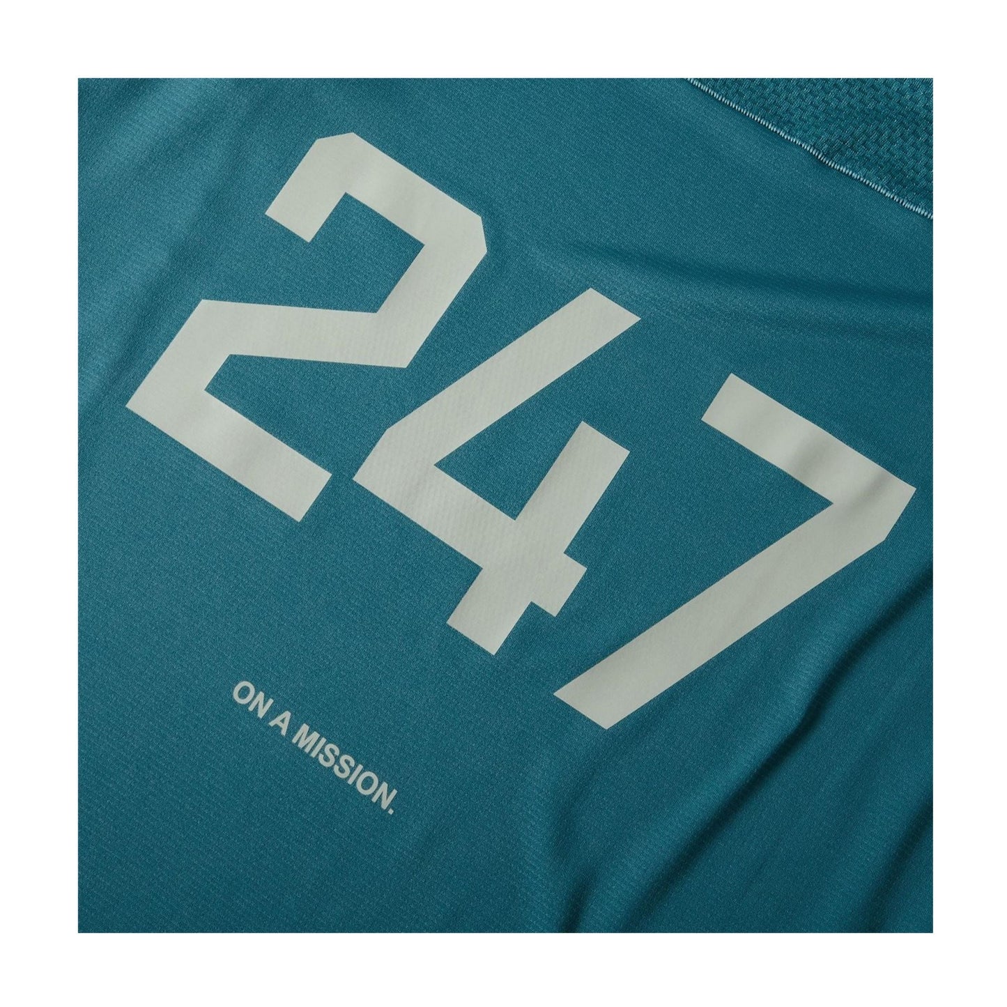 Teal - Side - Represent Mens 247 Performance Short-Sleeved Gym Top
