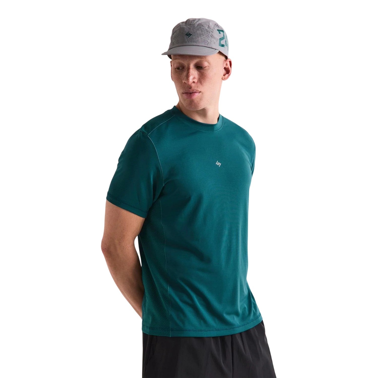Teal - Lifestyle - Represent Mens 247 Performance Short-Sleeved Gym Top