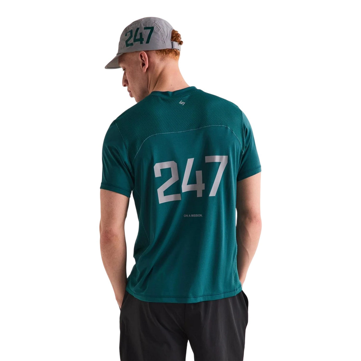 Teal - Pack Shot - Represent Mens 247 Performance Short-Sleeved Gym Top