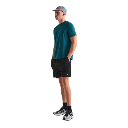 Teal - Close up - Represent Mens 247 Performance Short-Sleeved Gym Top