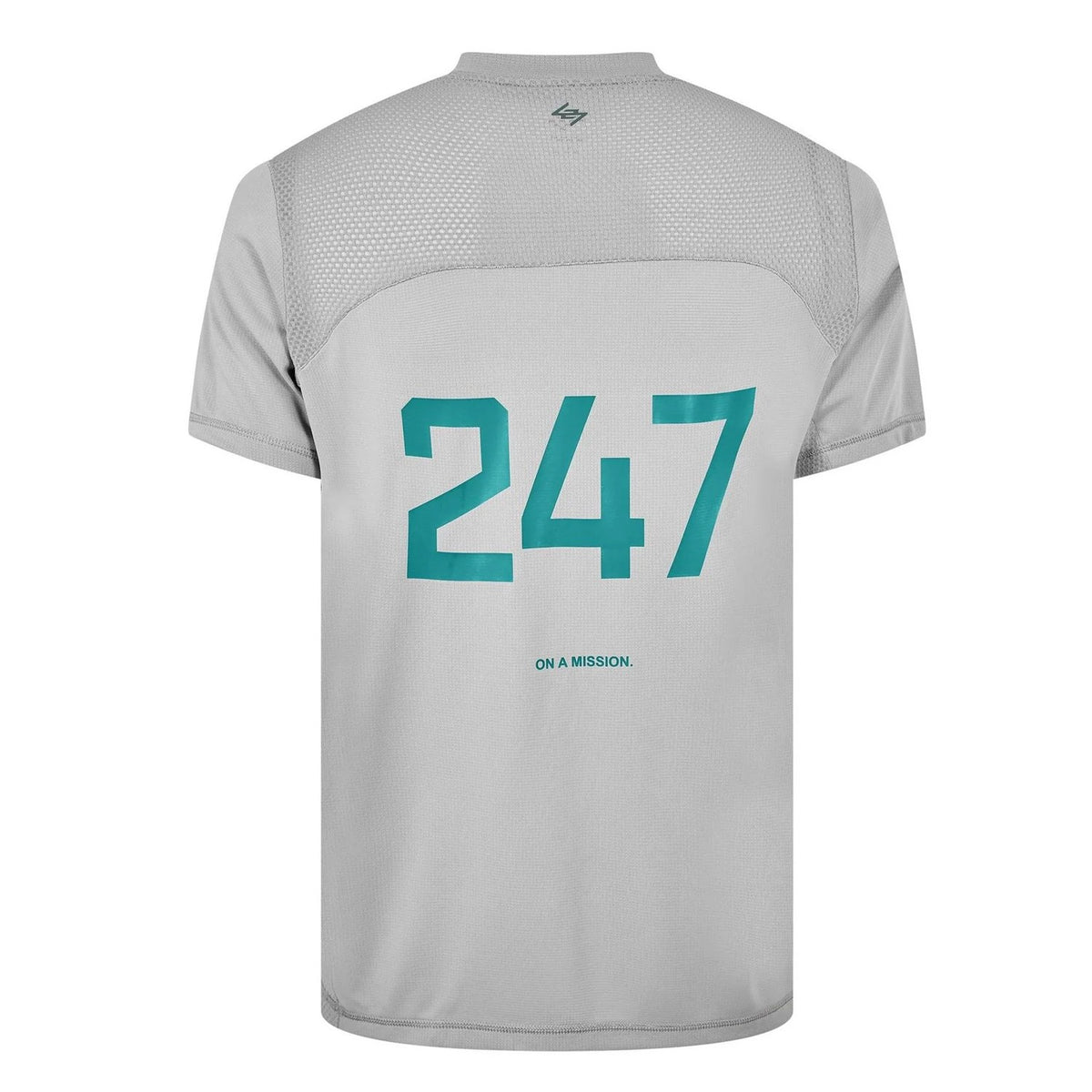 Graphite Grey - Back - Represent Mens 247 Performance Short-Sleeved Gym Top