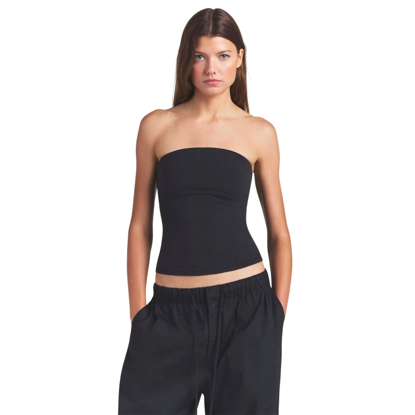 Black - Side - Skims Womens-Ladies Bandeau Tube Top