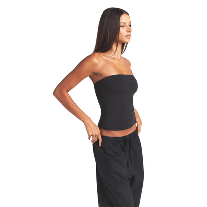 Black - Lifestyle - Skims Womens-Ladies Bandeau Tube Top