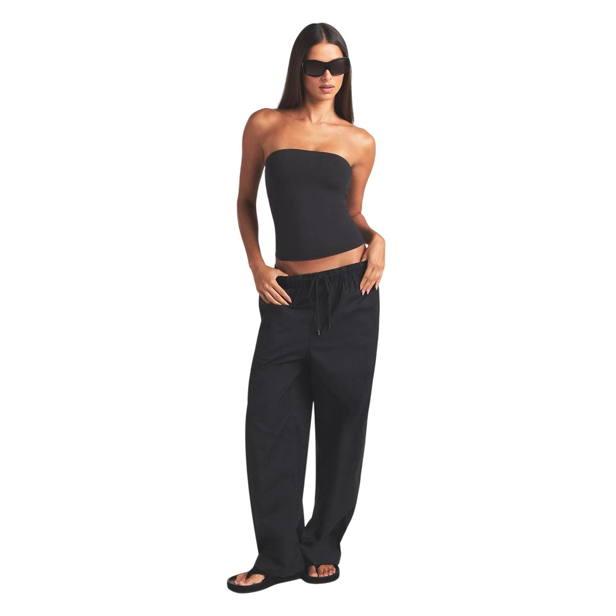 Black - Pack Shot - Skims Womens-Ladies Bandeau Tube Top