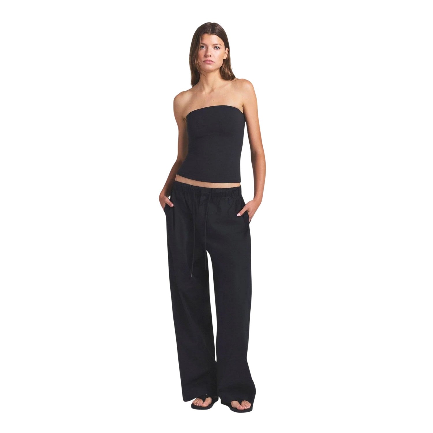 Black - Close up - Skims Womens-Ladies Bandeau Tube Top