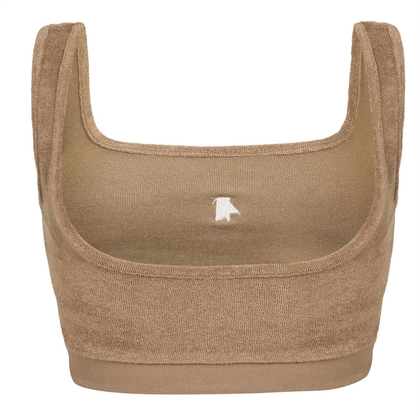 Beige - Back - 4th & Reckless Womens-Ladies Drift Strappy Plush Crop Top