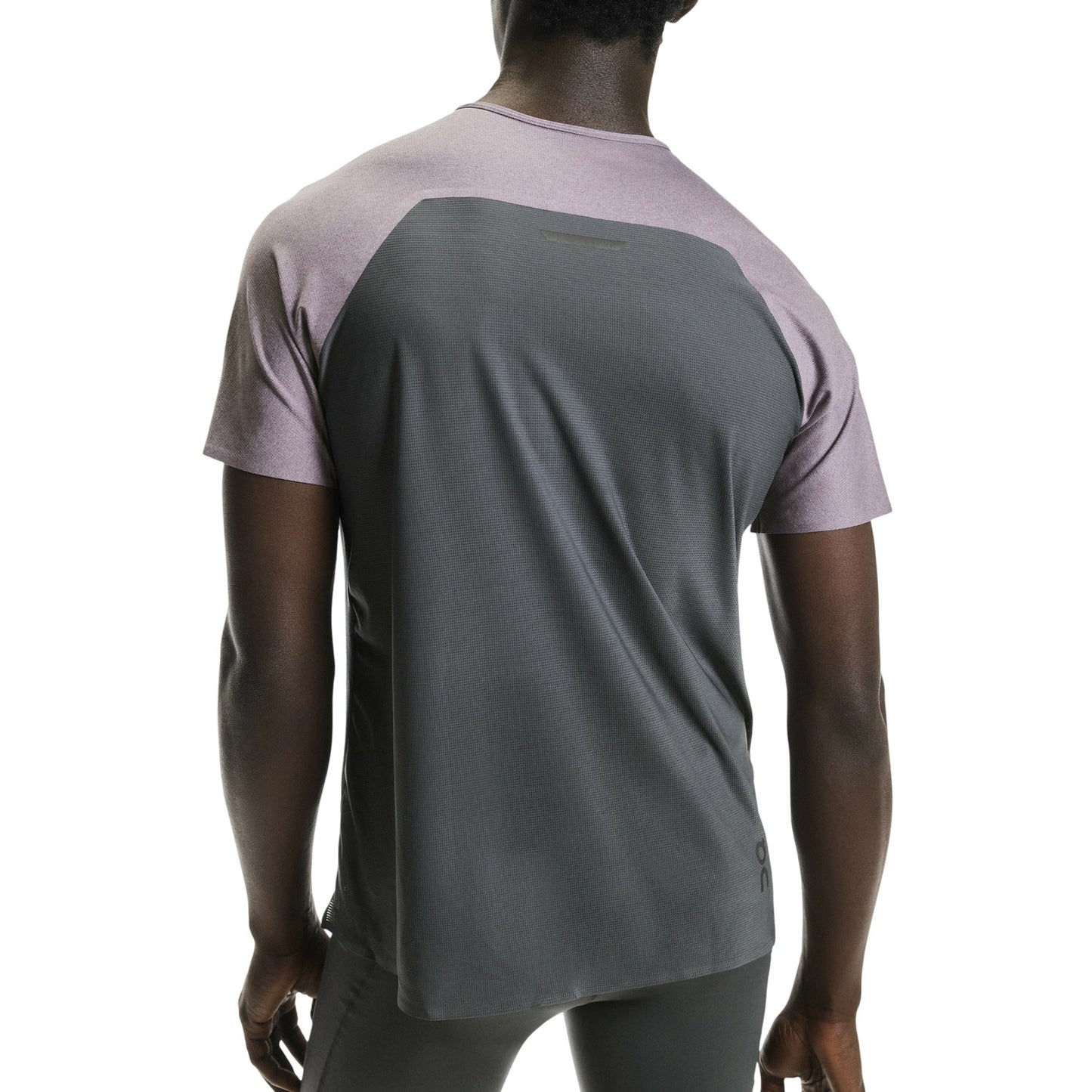 Purple - Back - On Mens Performance Short-Sleeved Running Top