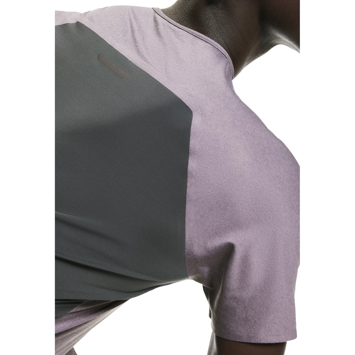 Purple - Side - On Mens Performance Short-Sleeved Running Top