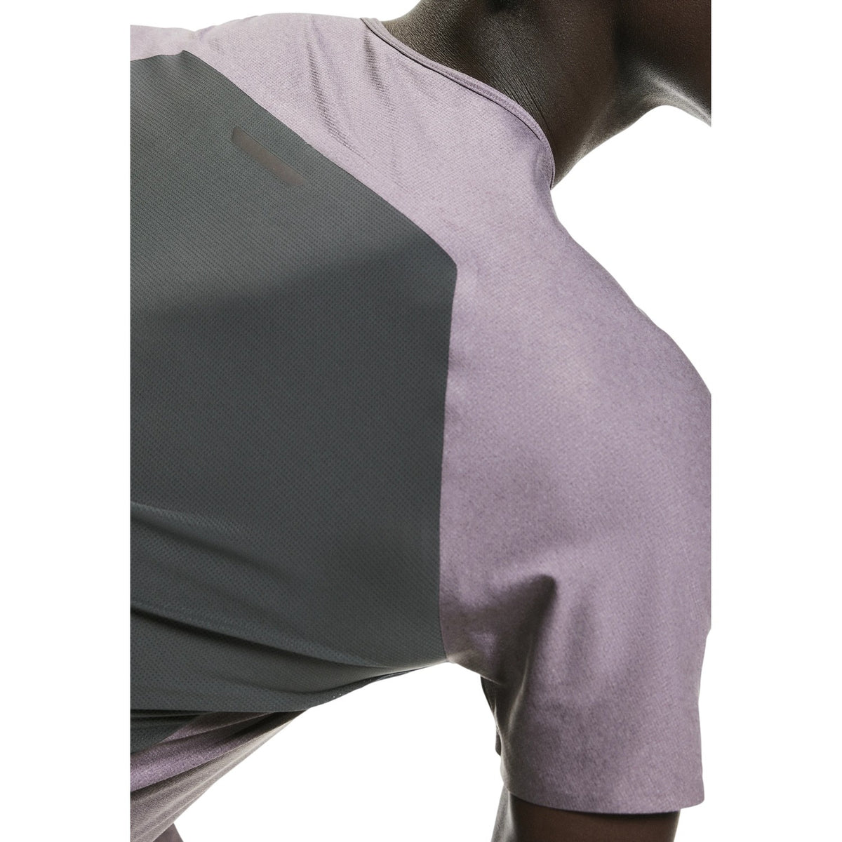 Purple - Side - On Mens Performance Short-Sleeved Running Top