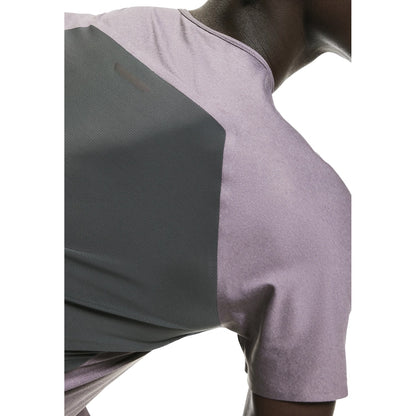 Purple - Side - On Mens Performance Short-Sleeved Running Top
