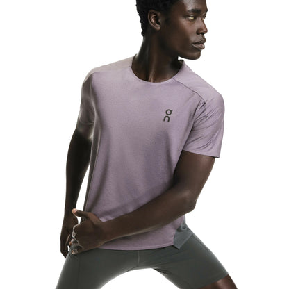 Purple - Pack Shot - On Mens Performance Short-Sleeved Running Top