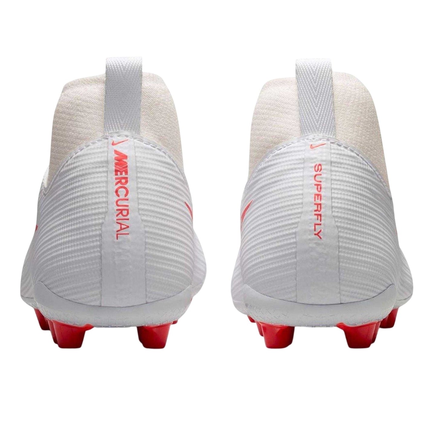 White-Red - Back - Nike Childrens-Kids Mercurial Superfly 11 Academy Artificial Ground Football Boots