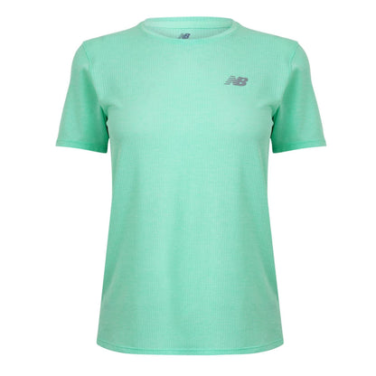 Mint Green - Front - New Balance Womens-Ladies Performance Short-Sleeved Running T-Shirt