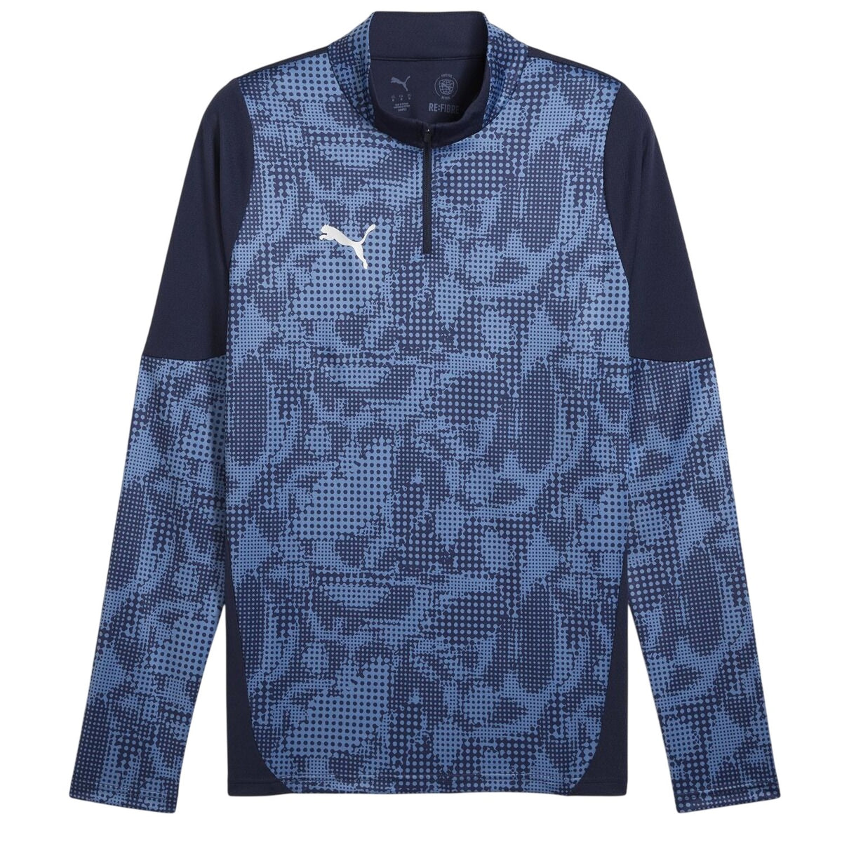 Navy-Silver - Front - Puma Womens-Ladies Teamcup Long-Sleeved Top
