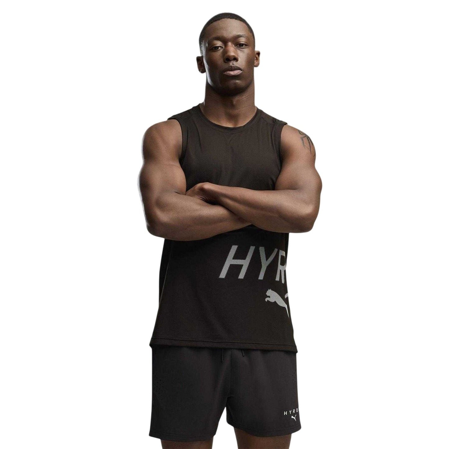 Black - Side - Puma Mens Hyrox Performance Tank Top