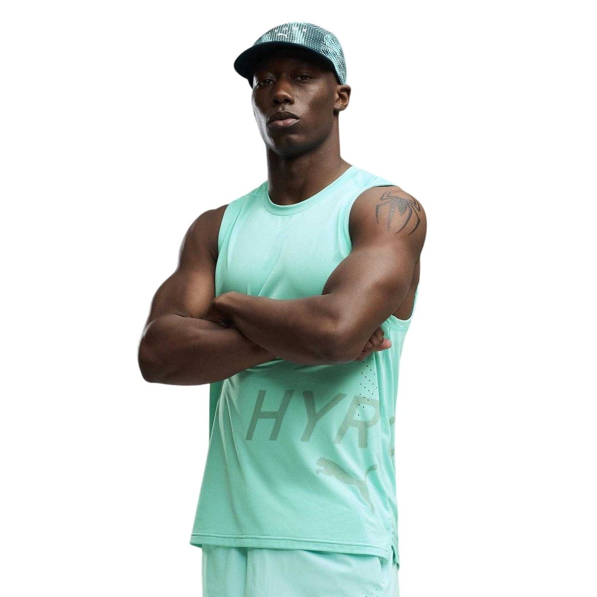 Mint - Side - Puma Mens Hyrox Performance Tank Top
