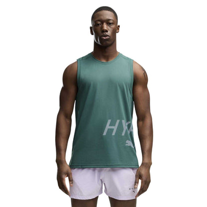 Green - Side - Puma Mens Hyrox Performance Tank Top