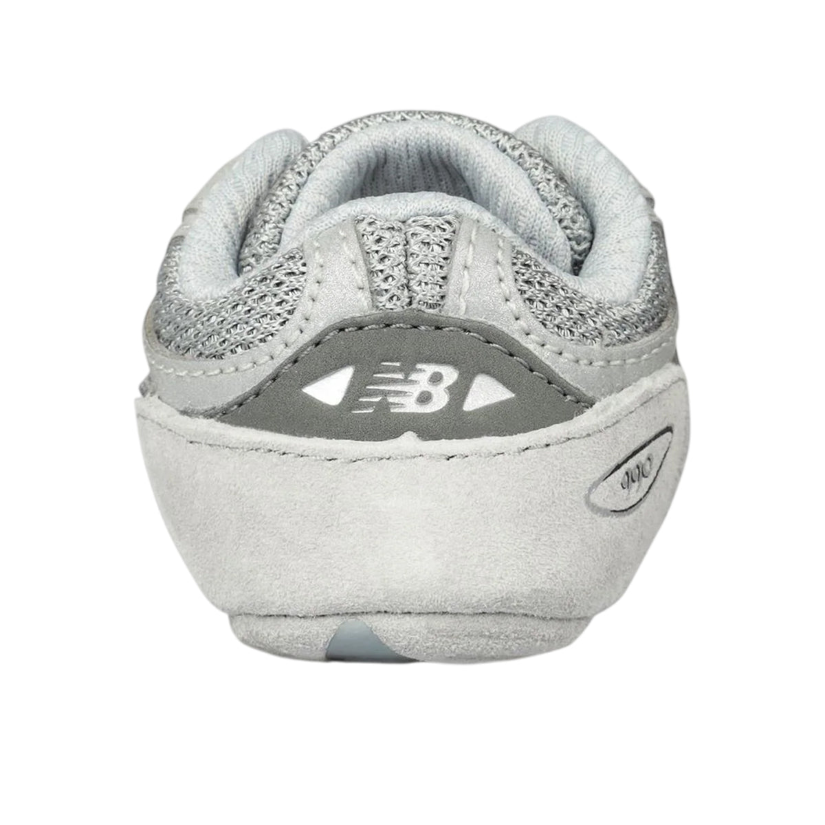 Grey - Back - New Balance Childrens-Kids 990 Suede Soft Structure Trainers