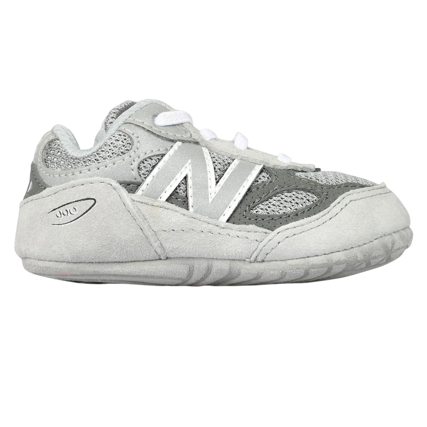Grey - Front - New Balance Childrens-Kids 990 Suede Soft Structure Trainers