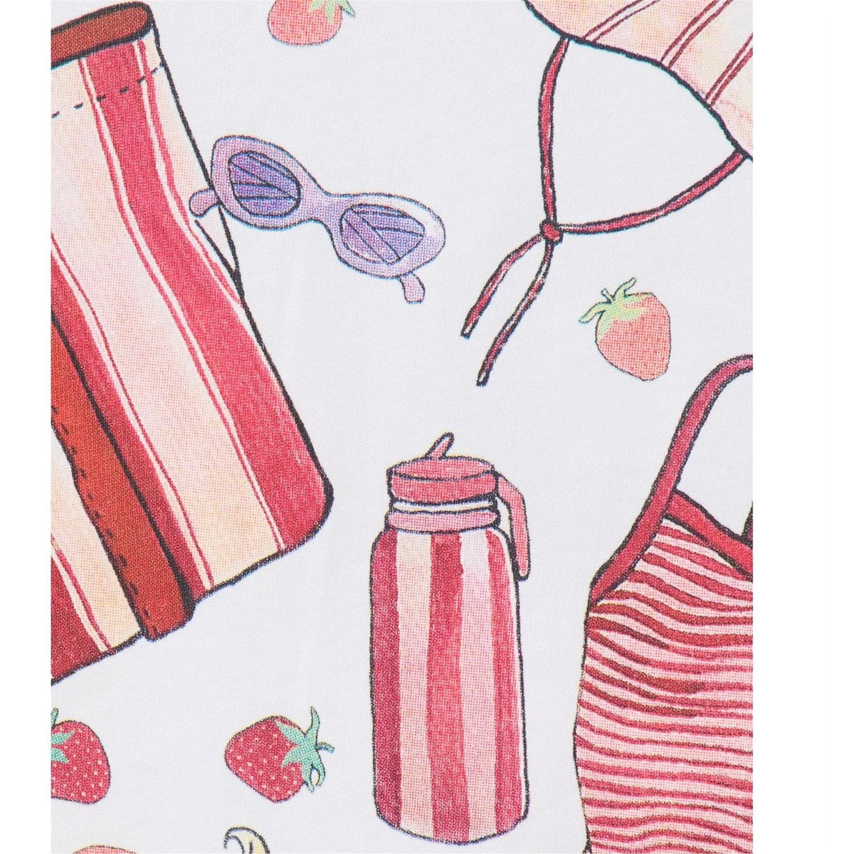 Red-White - Side - Sweaty Betty Womens-Ladies Back Print Holiday T-Shirt