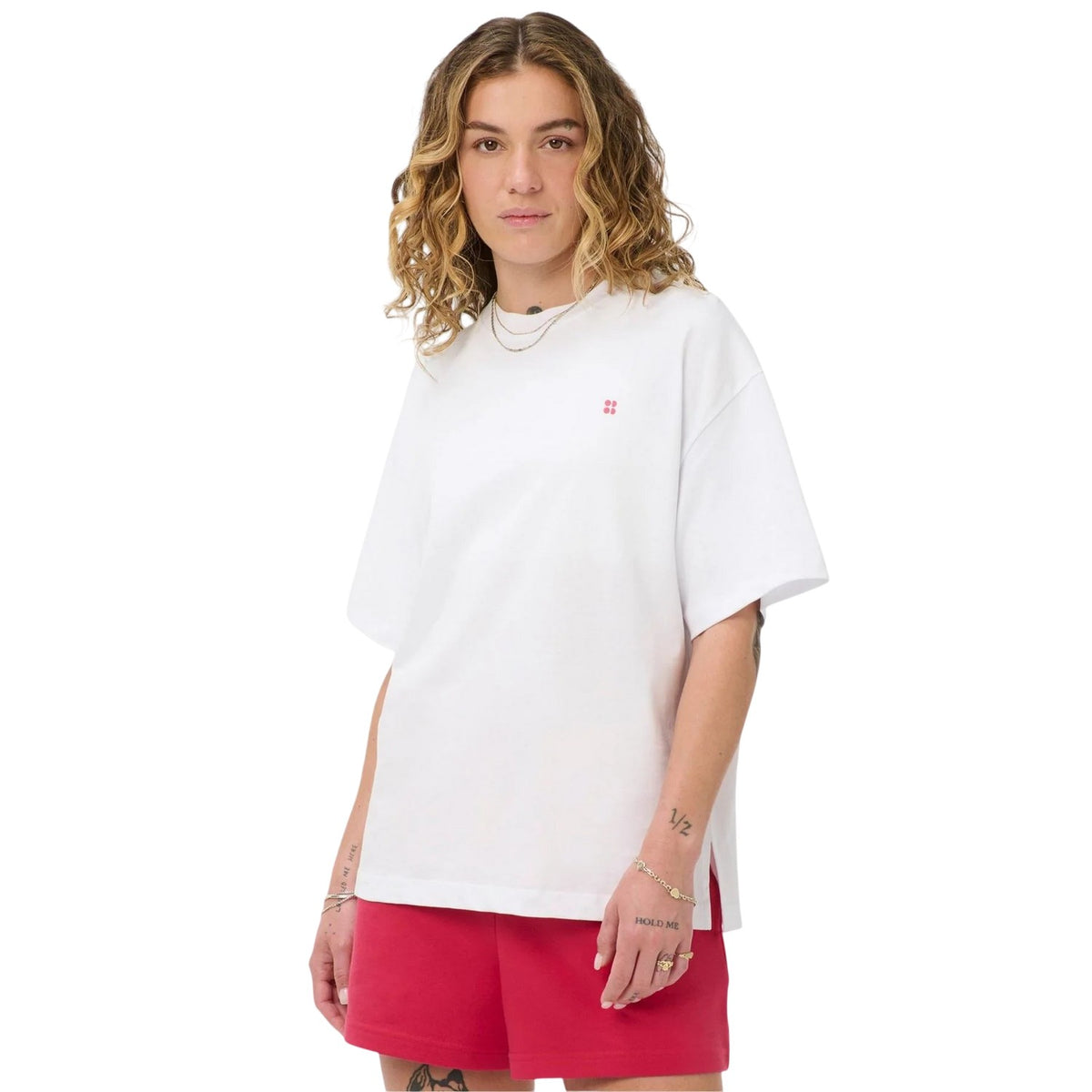 Red-White - Lifestyle - Sweaty Betty Womens-Ladies Back Print Holiday T-Shirt