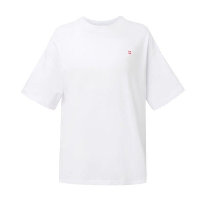 Red-White - Front - Sweaty Betty Womens-Ladies Back Print Holiday T-Shirt